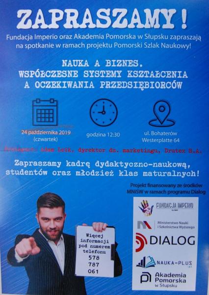 Wykład dyrektora d/s marketingu firmy Drutex z Bytowa.