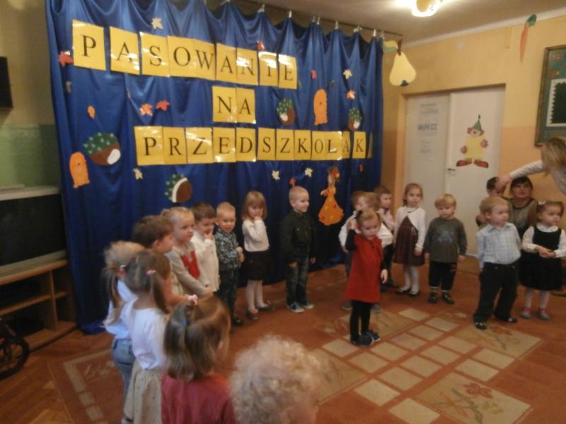 Pasowanie na przedszolaka 20.11.2015 gr. I