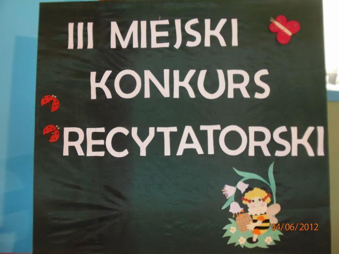 III Miejski Konkurs Recytatorski