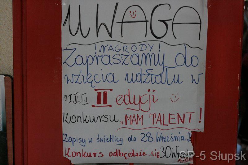 "Szkolny konkurs talentów"