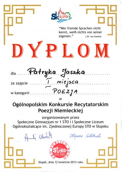 Ogólnopolski Konkurs Recytatorski Poezji Niemieckiej