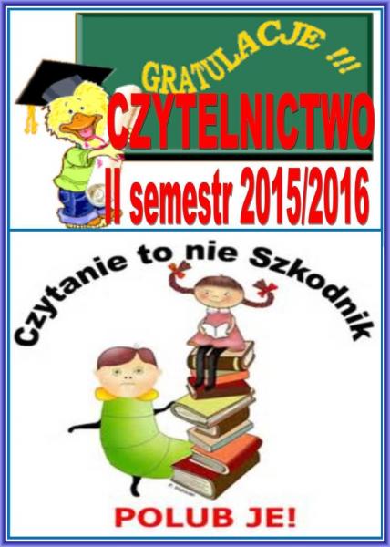 Podsumowanie czytelnictwa – II semestr!