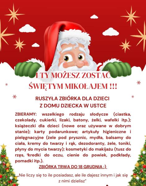 ZBIÓRKA NA RZECZ DZIECI Z DOMU DZIECKA W USTCE