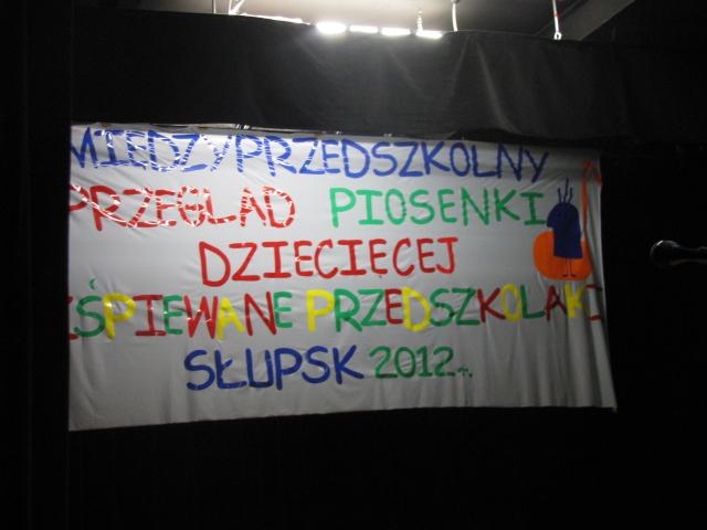 XI Międzyprzedszkolny Przegląd Piosenki dziecięcej - Słupsk 19.03.2012