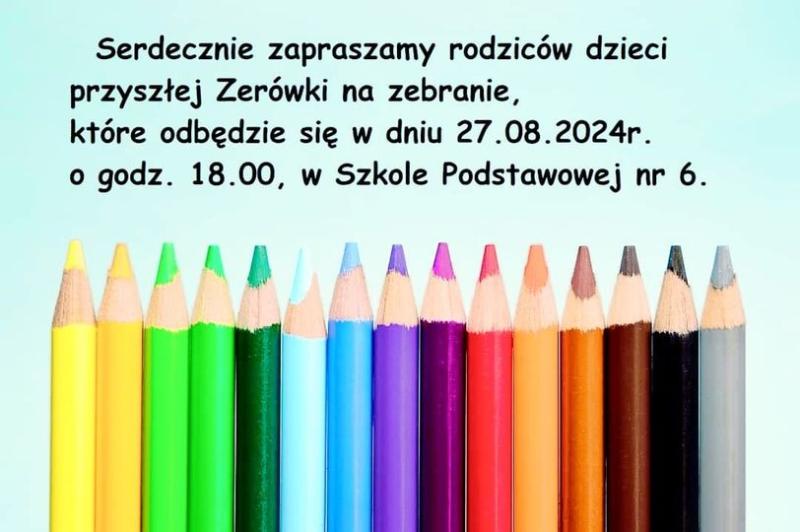 Spotkanie z rodzicami uczniów klas 0