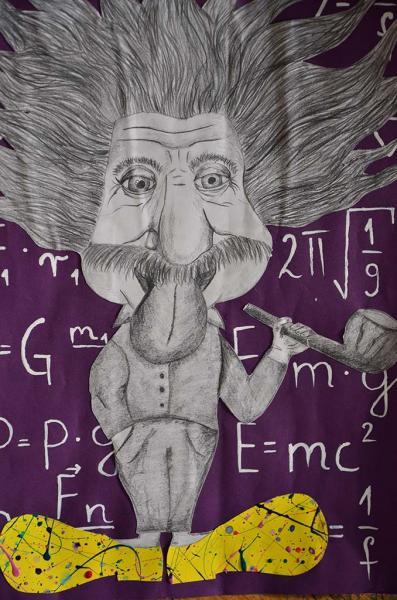 Karykatura Einsteina
