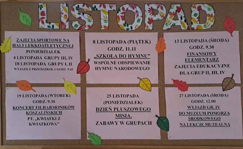 AKTUALNOŚCI LISTOPAD