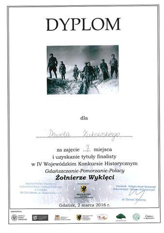 Dawid finalistą konkursu wojewódzkiego.