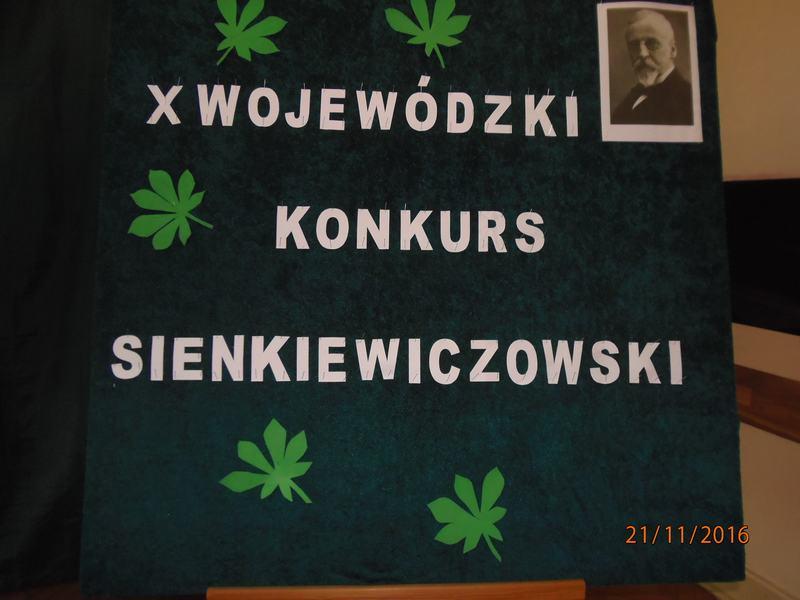 X Wojewódzki Konkurs Sienkiewiczowski Sienkiewicz nowelą pisany