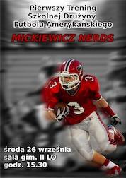 Pierwszy Trening Szkolnej Drużyny Futbolu Amerykańskiego