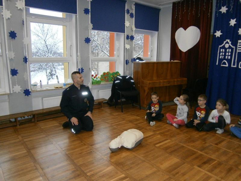 Wizyta policjanta w naszym przedszkolu