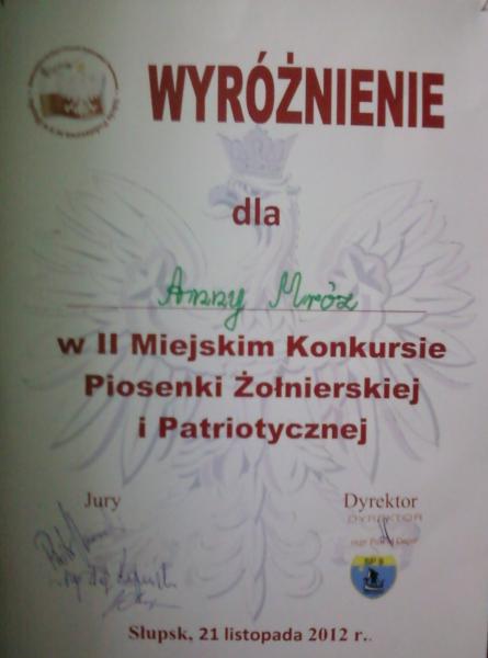 Wyniki II Miejskiego Konkursu Piosenki Żołnierskiej i Patriotycznej