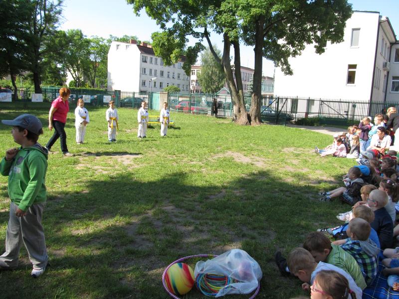 Wizyta dzieci ze Szkoły Podstawowej nr 7 "Pokazy karate" 07.06.2013