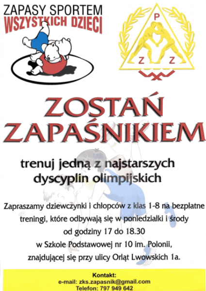 Zajęcia zapaśnicze w SP 10