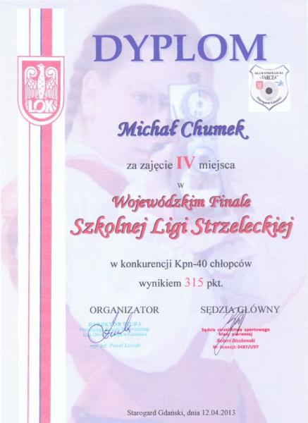 SZKOLNA LIGA STRZELECKA 2012/2013