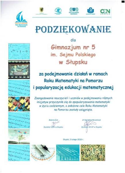 I Słupskie Potyczki Matematyczne