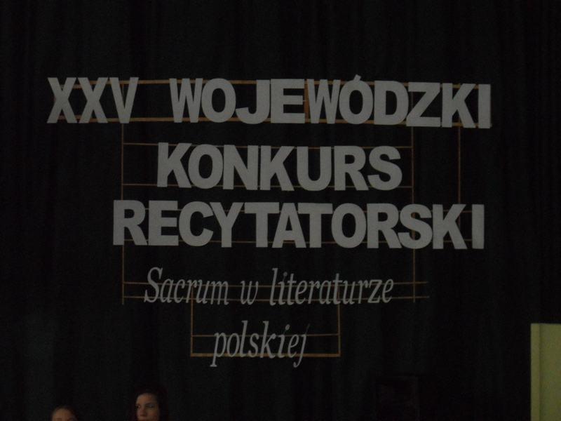 XXV Wojewódzki Konkurs Recytatorski „Sacrum w literaturze polskiej”