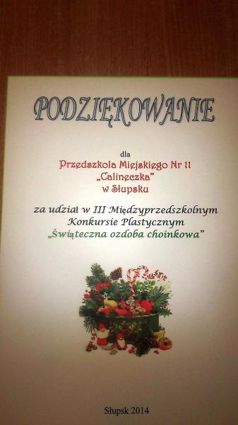 Konkurs plastyczny "Ozdoba choinkowa"