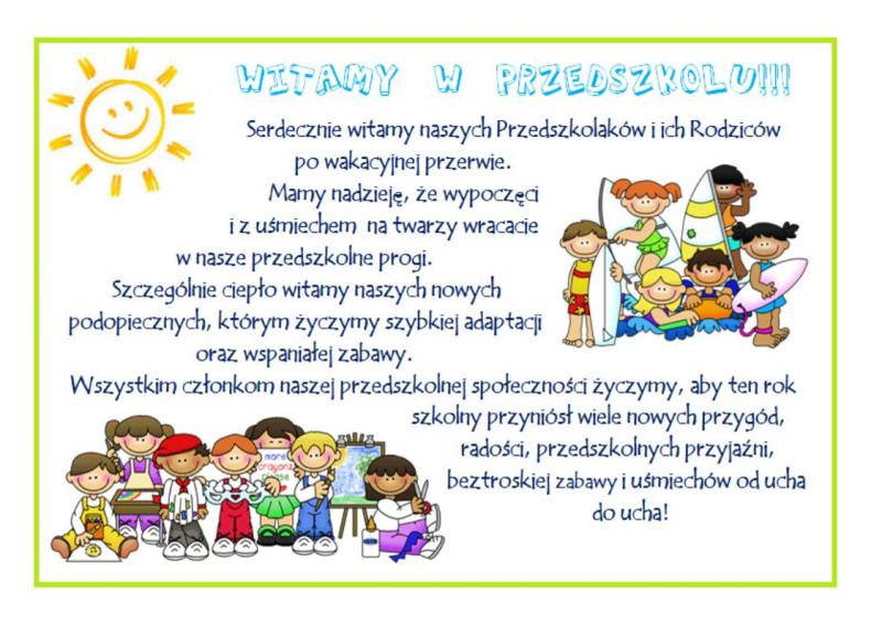 Witamy w Przedszkolu