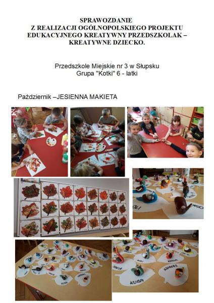 Kotki - podsumowanie projektu "Kreatywny przedszkolak"