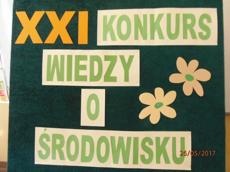 XXI Miejski Konkurs Wiedzy o Środowisku