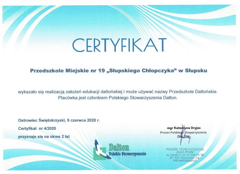 Przedszkole daltońskie