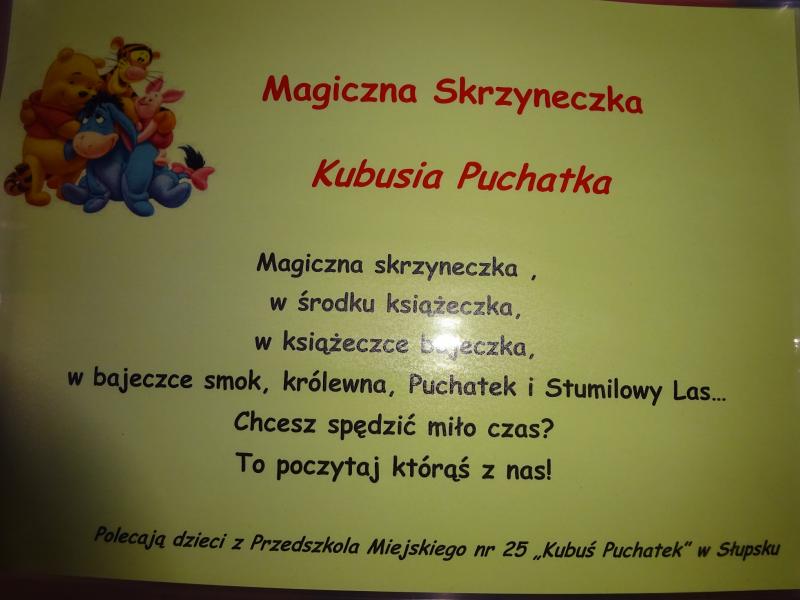 „Magiczna skrzyneczka Kubusia Puchatka”