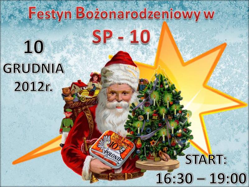 Festyn Bożonarodzeniowy  w  SP-10  - 10 grudnia 2012 r.