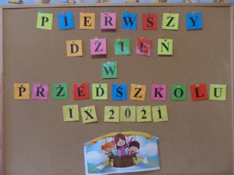 PIERWSZY DZIEŃ W PRZEDSZKOLU