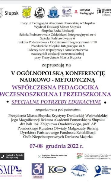 Zaproszenie na V OG&Oacute;LNOPOLSKĄ KONFERENCJĘ  Naukowo - Metodyczną