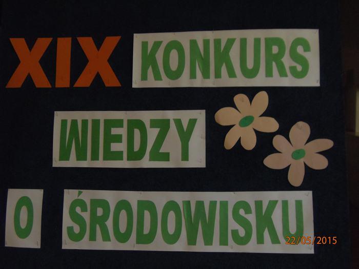 XIX Miejski Konkurs Wiedzy o Środowisku