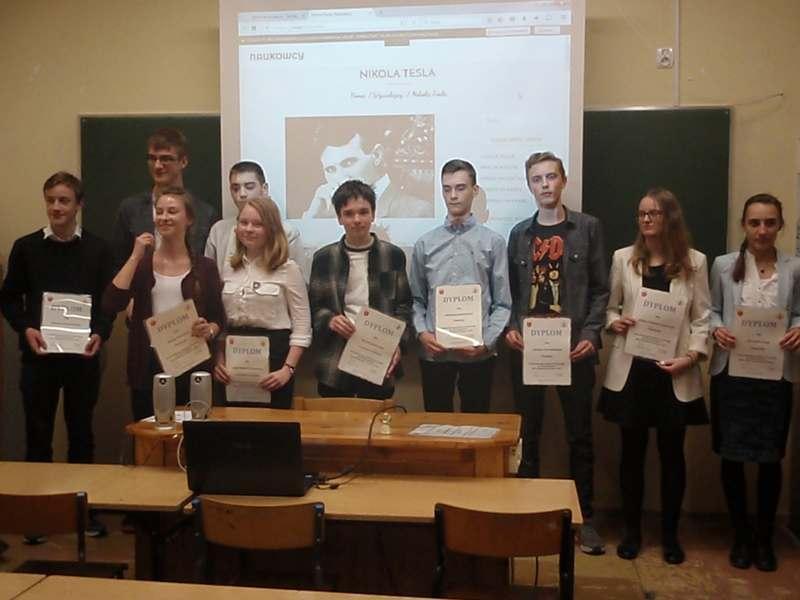 Uroczyste zakończenie pierwszej edycji Małej Olimpiady Fizycznej "Tesla"