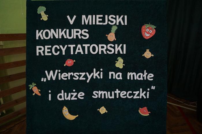 V MIEJSKI KONKURS RECYTATORSKI „ Wierszyki na małe i duże smuteczki”