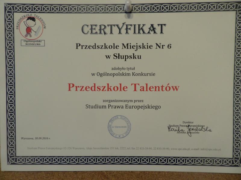 "Przedszkole talentów"