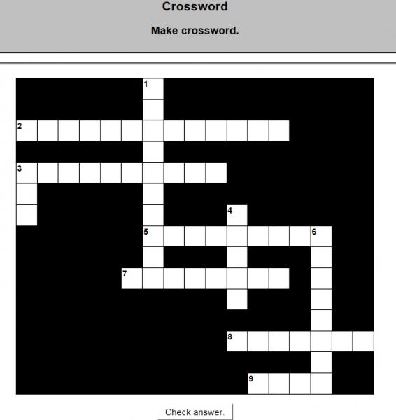 Erasmus+: Krzyżówka – zdrowy tryb życia - Crossword – A healthy life style