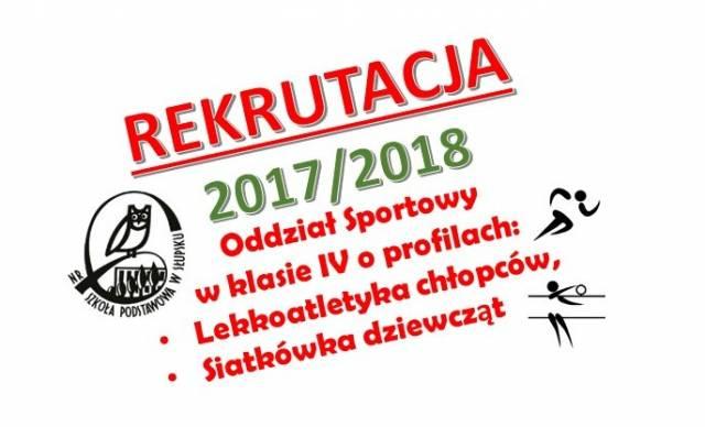 Regulamin i stosowne dokumenty rekrutacji do oddziału sportowego w SP-6 na lata 2017-2020