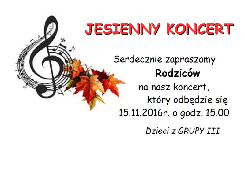 Jesienny koncert