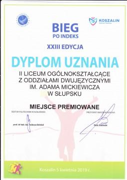 Dyplom - BIEG PO INDEKS