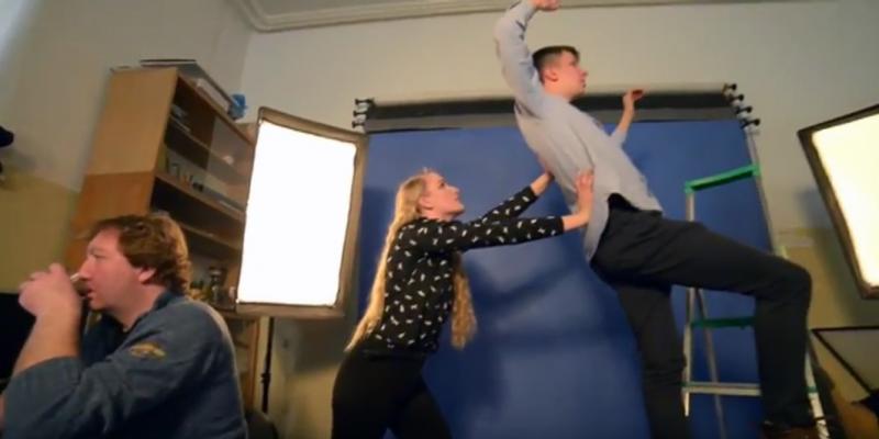 Mannequin Challenge w słupskim drzewniaku