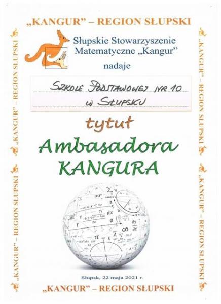 SP 10 - Ambasadorem KANGURA