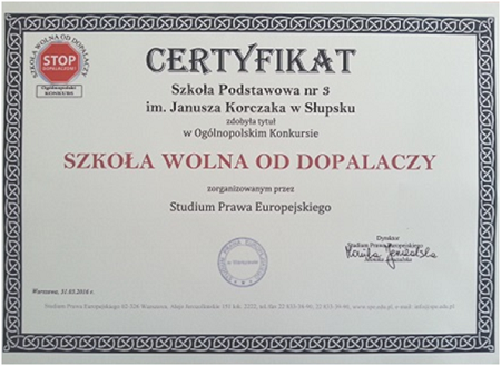 SZKOŁA WOLNA OD DOPALACZY