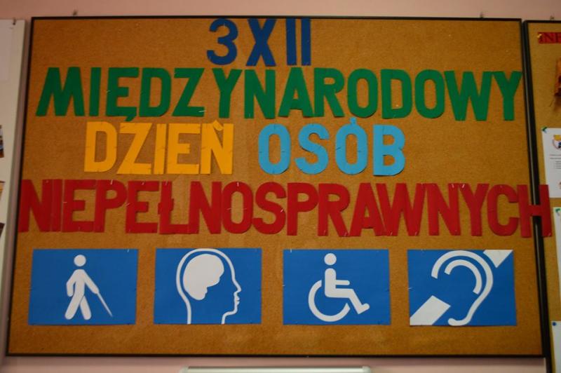 OBCHODY „MIĘDZYNARODOWEGO DNIA OSÓB NIEPEŁNOSPRAWNYCH” W PRZEDSZKOLU MIEJSKIM INTEGRACYJNYM NR 8
