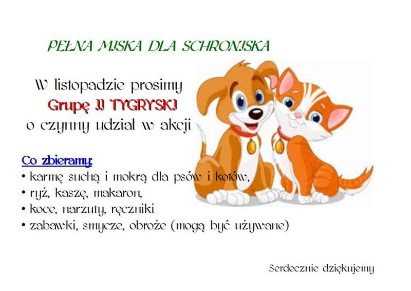 Zbiórka dla schroniska