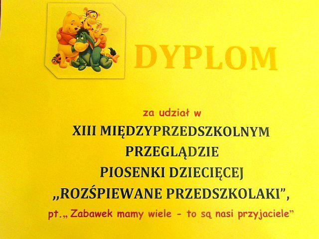 XIII Przegląd Piosenki Dziecięcej "Rozśpiewane przedszkolaki"