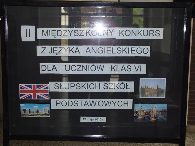 II MIĘDZYSZKOLNY KONKURS Z JĘZYKA ANGIELSKIEGO DLA KLAS SZÓSTYCH SŁUPSKICH SZKÓŁ PODSTAWOWYCH