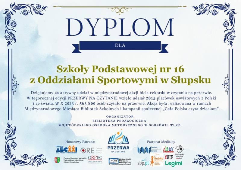 Podsumowanie akcji „Przerwa na czytanie”